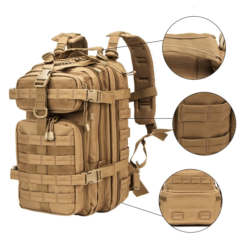 Mochila á prova d"Àgua super resistente,varias divisórias , Saco de Acampamento Tático, Militar, Softback ao Ar Livre, Sacos de Caça para Caminhadas... top do mercado