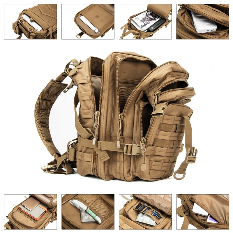 Mochila á prova d"Àgua super resistente,varias divisórias , Saco de Acampamento Tático, Militar, Softback ao Ar Livre, Sacos de Caça para Caminhadas... top do mercado