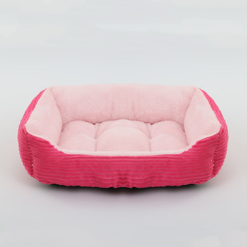 Cama para cães e gatos seu  bichinho de estimação,cama quadrado de pelúcia ultra-macio,para porte  médios e pequeno cão sofá cama almofada do animal estimação calmante