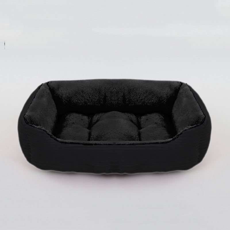 Cama para cães e gatos seu  bichinho de estimação,cama quadrado de pelúcia ultra-macio,para porte  médios e pequeno cão sofá cama almofada do animal estimação calmante