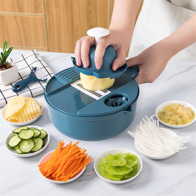 Utensílios de cozinha multifuncionais para salada Cortador de legumes Cenoura Batata Triturador manual Utensílios para cozinhar legumes..... facil praticidade para seu dia a dia