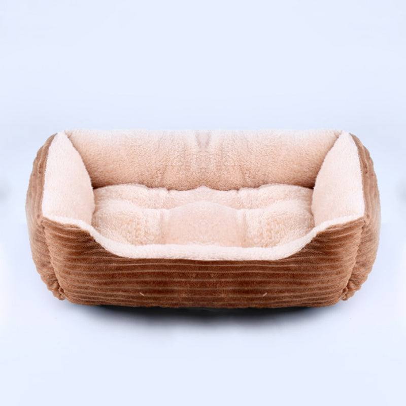 Cama para cães e gatos seu  bichinho de estimação,cama quadrado de pelúcia ultra-macio,para porte  médios e pequeno cão sofá cama almofada do animal estimação calmante