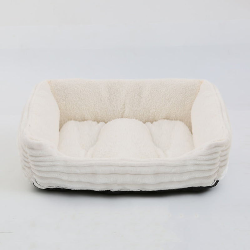 Cama para cães e gatos seu  bichinho de estimação,cama quadrado de pelúcia ultra-macio,para porte  médios e pequeno cão sofá cama almofada do animal estimação calmante