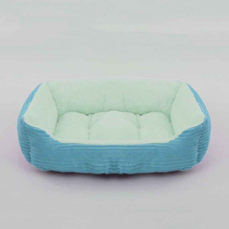 Cama para cães e gatos seu  bichinho de estimação,cama quadrado de pelúcia ultra-macio,para porte  médios e pequeno cão sofá cama almofada do animal estimação calmante