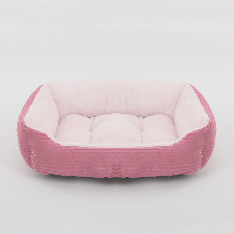 Cama para cães e gatos seu  bichinho de estimação,cama quadrado de pelúcia ultra-macio,para porte  médios e pequeno cão sofá cama almofada do animal estimação calmante