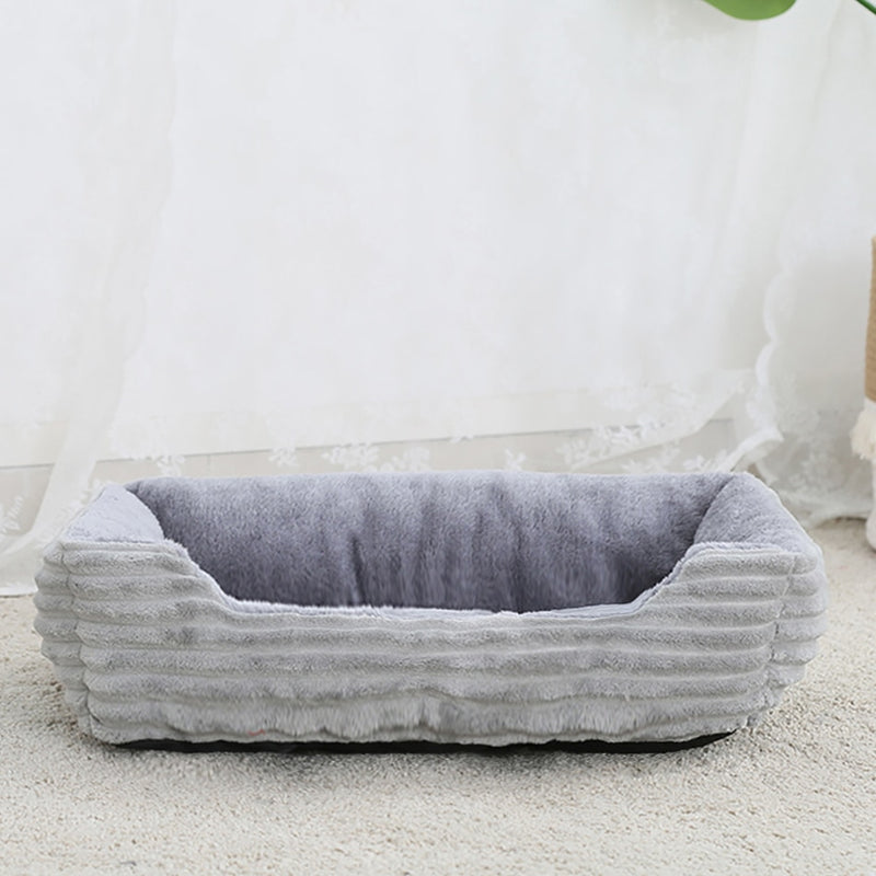 Cama para cães e gatos seu  bichinho de estimação,cama quadrado de pelúcia ultra-macio,para porte  médios e pequeno cão sofá cama almofada do animal estimação calmante